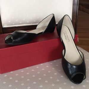 NWT Talbots peep-toe d'orsay flats